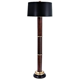 Western Crocodile II Black Floor Lamp