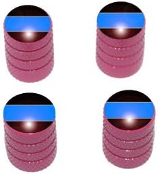 Thin Blue Line - Police Policemen Tire Rim Valve Stem Caps - Pink
