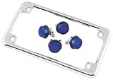 LICENSE PLATE FRM W/ REFLCTR BLUE - Chris Products -