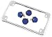 Chris Products License Plate Frame With Reflectors Blue