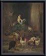 Art Poster Metal Framed Print - Barn Yard - Artist: Claude Guilleminet- Poster Size: 11 X 13