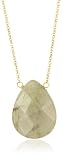 Dogeared Healing Gems Labradorite 14kt Gold dipped Sterling Silver Necklace, 18