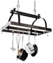 Enclume Classic Rectangle Pot Rack, Hammered Steel
