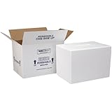 Polar Tech 227C Thermo Chill Insulated Carton with Foam Shipper, Medium, 12" Length x 10" Width x 7" Depth (Case of 2)
