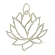 Large Open Design Lotus Pendant in Sterling Silver, #8447