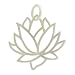 Large Open Design Lotus Flower Pendant in Sterling Silver, #8447