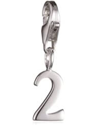VINANI brand Germany 925 Sterling Silver Charm Pendant Number 2 shiny Digit HZWE