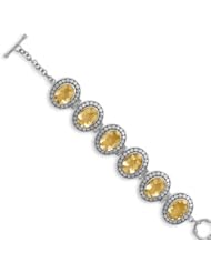 6.5"+1.5" Oval Citrine Bracelet