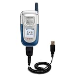 Coiled Power Hot Sync and Charge USB Data Cable w/ Tip Exchange for the Samsung SPH-A760 - Gomadic Brand