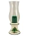 Spode Christmas Tree Hurricane Lamp 8 inch Tall with pillar candle 5 inch