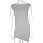 American Apparel Women's Fine Jersey Raw Edge Sleeveless T-Shirt Dress