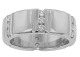 1.00 Ct. TW Mens Channel Set Round Diamond Wedding Band in Wide 14 kt. Comfort Fit Ring