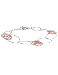 Greg Anthony Two-Tone Silver Rose Fashion Bracelet, 17.5"