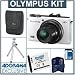 Olympus XZ-1 Digital Camera Kit - White - with 8GB SD Memory Card, Camera Case, Table Top Tripod,Spare LI- 50B Lithium-Ion Rechargeable Battery, Memory Card Holder (4)