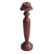 Handmade Natural Wooden Candleholder With Dome Style Trim