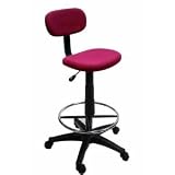 Office / Lab / Classroom Drafting Chair / Adjustable to 28.5 / 360 Footrest Swivel / Pneumatic Lift / Burgundy