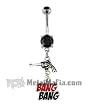 SILVER GUN WITH BANG BANG BELLY RING