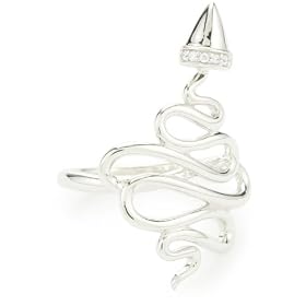 Nicky Hilton Sterling Silver & Cubic-Zirconia Spike Ring, Siz