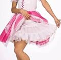 Sexy Short White Gold Slip Petticoat Crinoline Skirt One Size Fits Most by Forum