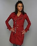 Review   / Tripp NYC The Trench Jacket in Red & Black Checkerboard,Light Jackets for Women