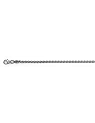 18K White Gold Wheat 2.5mm Necklace 18 Inch