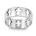 Sterling Silver Ring - Cross - Band Width: 9mm - Size: 6-12