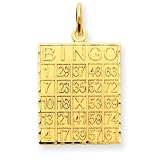 14k Bingo Card Charm