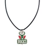 Milwaukee Bucks Official Logo 18" Leather Necklace