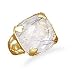 Rutilated Quartz 14K Gold Over Sterling Silver Band Ring, 8