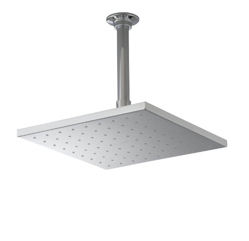 KOHLER K-13696-CP 10-Inch Contemporary Square Rain Showerhead, Polished Chrome