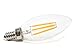 Brite Innovations Energy Saving LED Filament Candelabra Light Bulb - Dimmable - Soft White 2700K - Torpedo Tip - Exact Equivalent to Standard 40W Incandescent Chandelier Bulb (4 Watts)