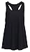 EttelLut Women Cool Relaxed Loose Fit Rayon Knit Racerback Sports Tank Tops Black XXL