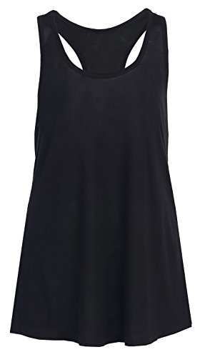 Women and Junior Cool Relaxed Loose Fit Rayon Knit Racerback Sports Tank Tops