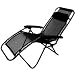 La Chaise Black Mesh Folding Recliner