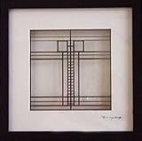 Frank Lloyd Wright BOYNTON HOUSE DESIGN 8 Brass Etched Framed Art