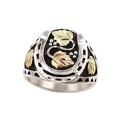 Childrens Toyshop  Jewelry : Gorgeous! Antiqued Black Hills Gold Men's Horseshoe Ring
