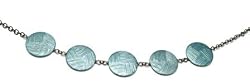 Discus Necklace in Teal