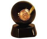 5 inch Dark Copper Cracked Billiard 8-Ball On Base Decorative Statue