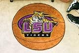 NCAA LSU TIGERS BASKETBALL SHAPED DOOR MAT RUG