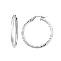Karat Platinum 25mm Hoop Earrings