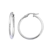  : Karat Platinum 25mm Hoop Earrings