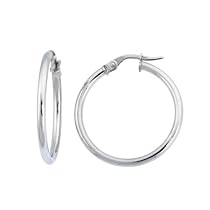 Karat Platinum 25mm Hoop Earrings