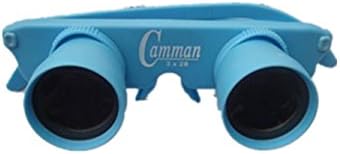 3x28 Outdoor Hand Free Magnifier Glasses Fishing Noctilucent Binoculars (Blue)