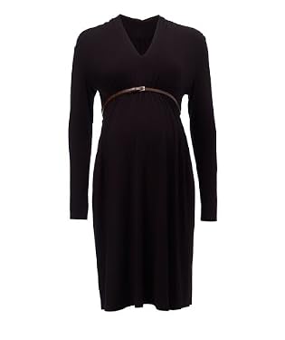 Blooming Marvellous Maternity Black Belted Jersey Dress