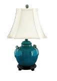 20 Turquoise Pumpkin Jar Desktop Lamp