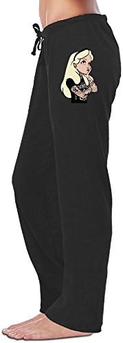 Pattern Print Women's Twisted Alice In Wonderland Tattoo Cotton Jogging Sweat Pants