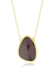 GURHAN "Elements" One of a Kind Garnet Flat Stone Pendant Necklace