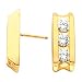 14K White or Yellow Gold Three-Stone Diamond Earrings - 0.66 Ct., 1.00 Ct., 1.50 Ct. or 2.00 Ct. (ALSO AVAILABLE WITH GEMSTONES)