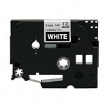 Brother 1/4 Inch x 26.2 Feet White on Black for P-Touch (TZ315)