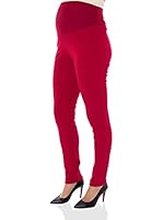 MENONOVE easy Pantalón Premamá (Rojo Oscuro)